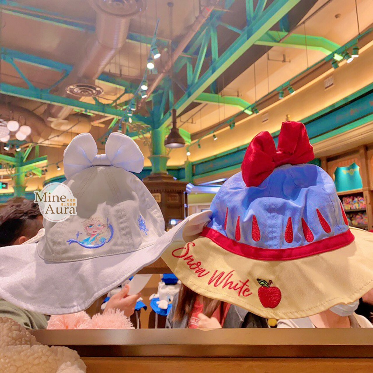 艾莎 Elsa 立體蝴蝶結 造型 兒童 漁夫帽 帽子 冰雪奇緣 Frozen -上海迪士尼樂園