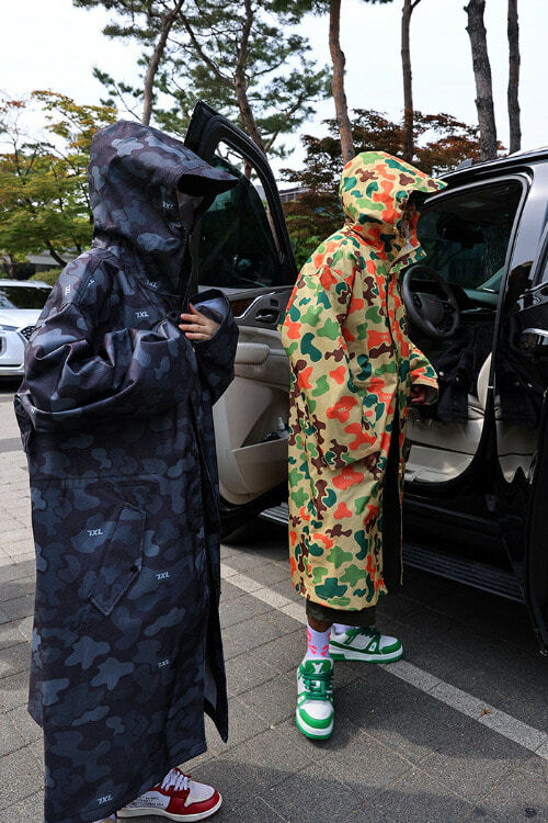 (韓國限時特價)迷彩完美防水雨衣