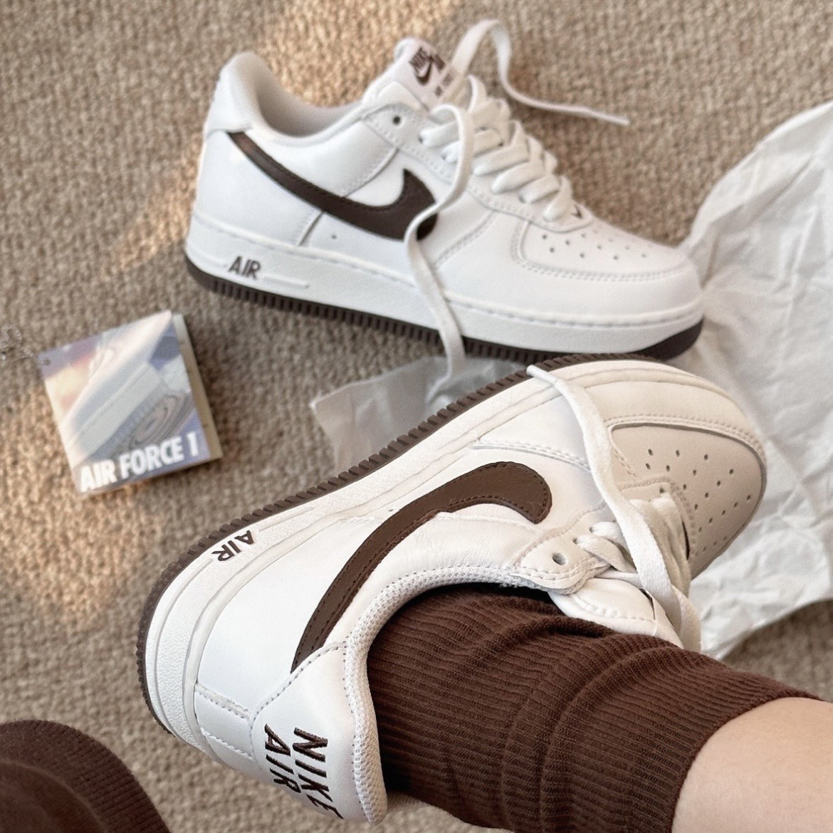 Nike Air Force 1 low 可可摩卡 白棕 DM0576-100