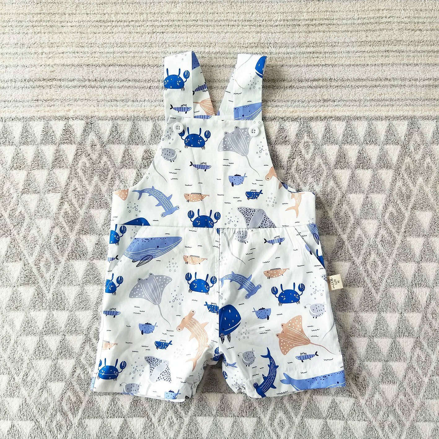 F23WE_SS23_O🦈🐙AQUATIC WHITE JUMPSUIT(Hey Pilgrim)