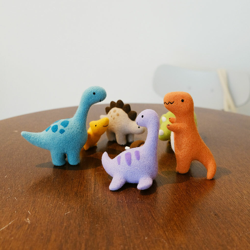 樂洋・好好玩羊毛氈材料包-恐龍組合 (一組6入)