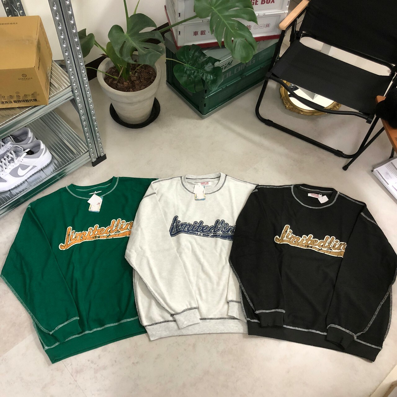 LIMITED LINE NAIVE MAGIC Petty Wolf 棒球logo寬鬆大學Tee 22528