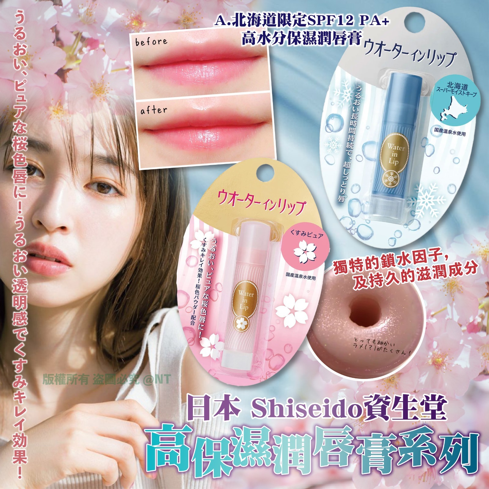 日本Shiseido資生堂高保濕潤唇膏系列3.5g