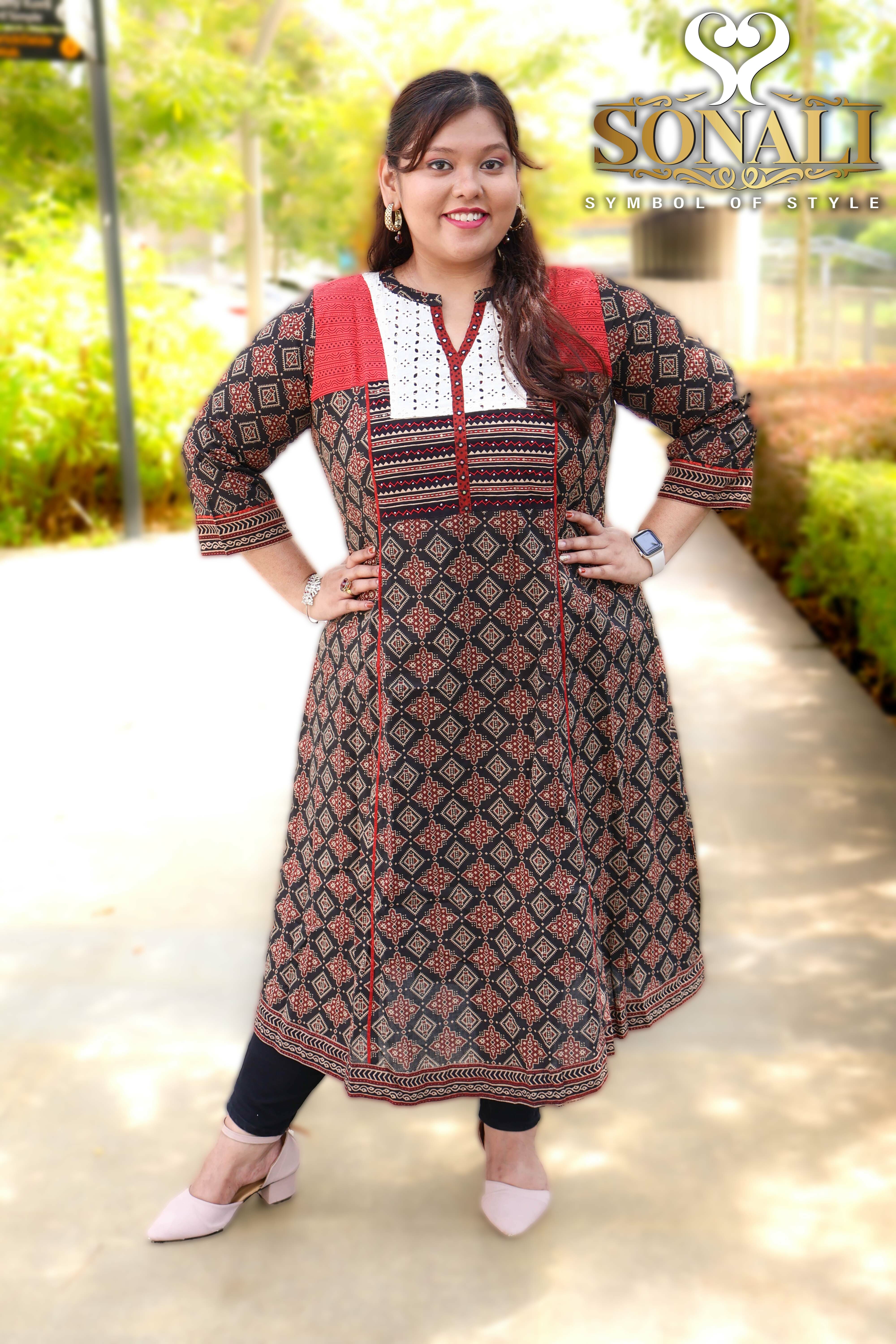 Sonali Premier Quality Women's Long Flare Kurti / Long Dress