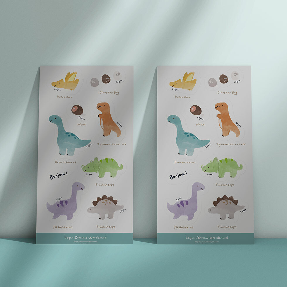 樂洋・好好玩羊毛氈材料包-恐龍透明貼紙