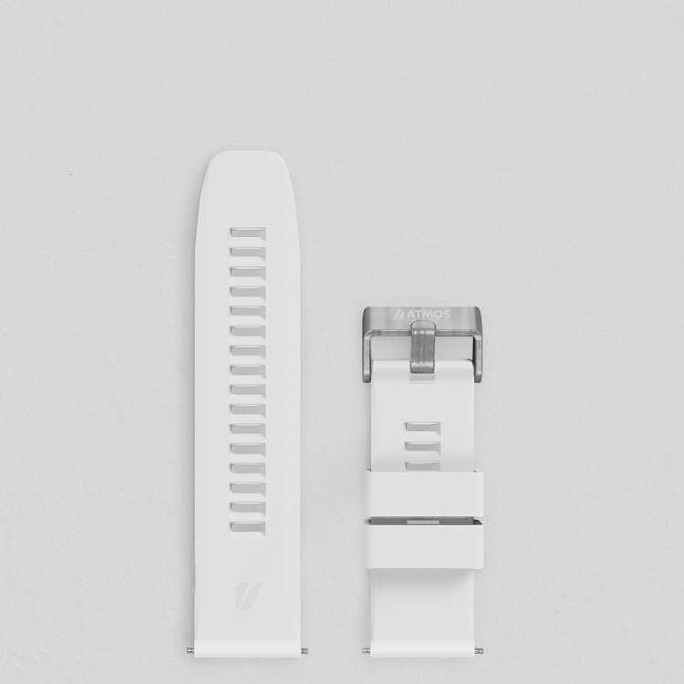 MISSION2 / MISSION3 白銀/白金款矽膠錶帶-S