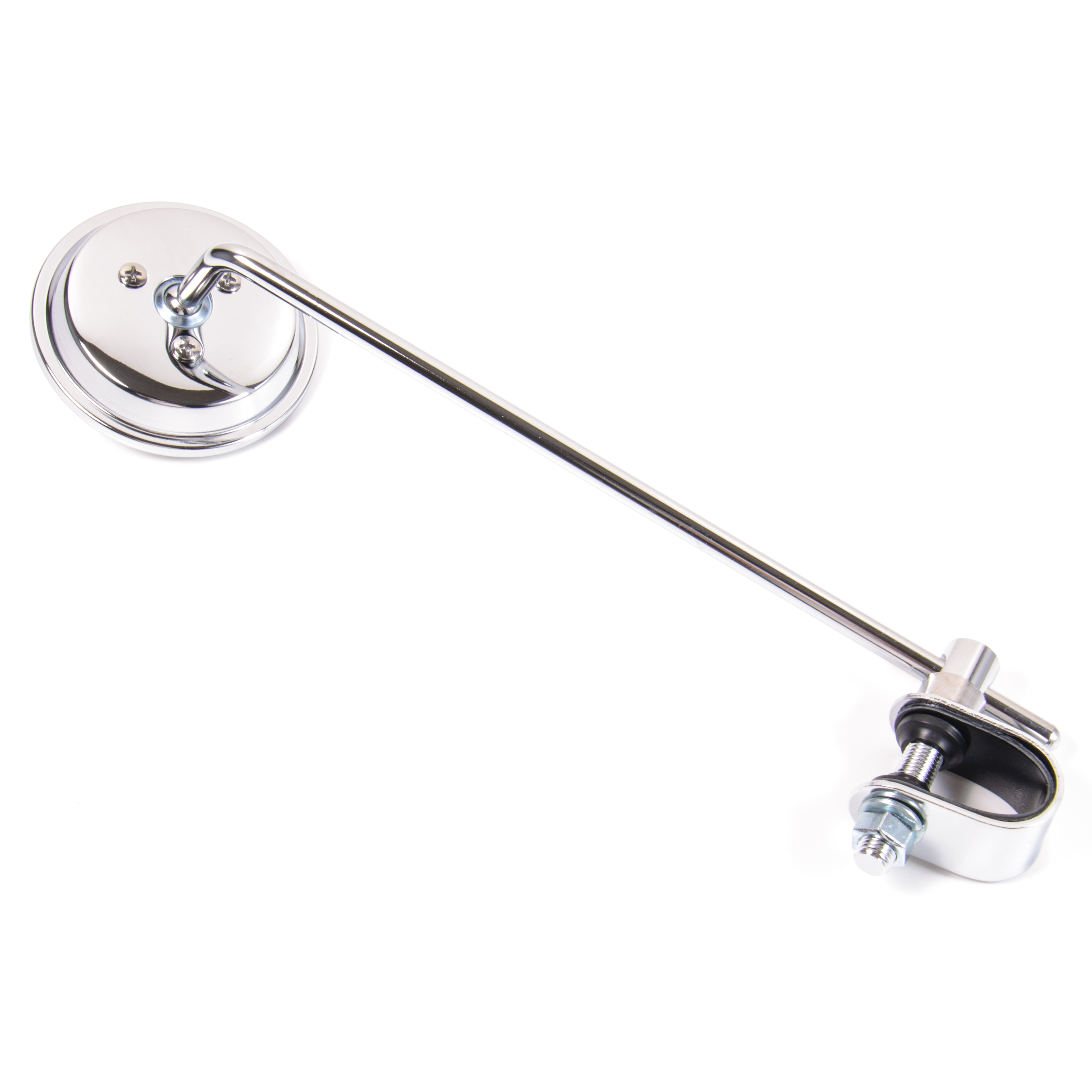 長桿 夾式 後照鏡 3吋圓 銀