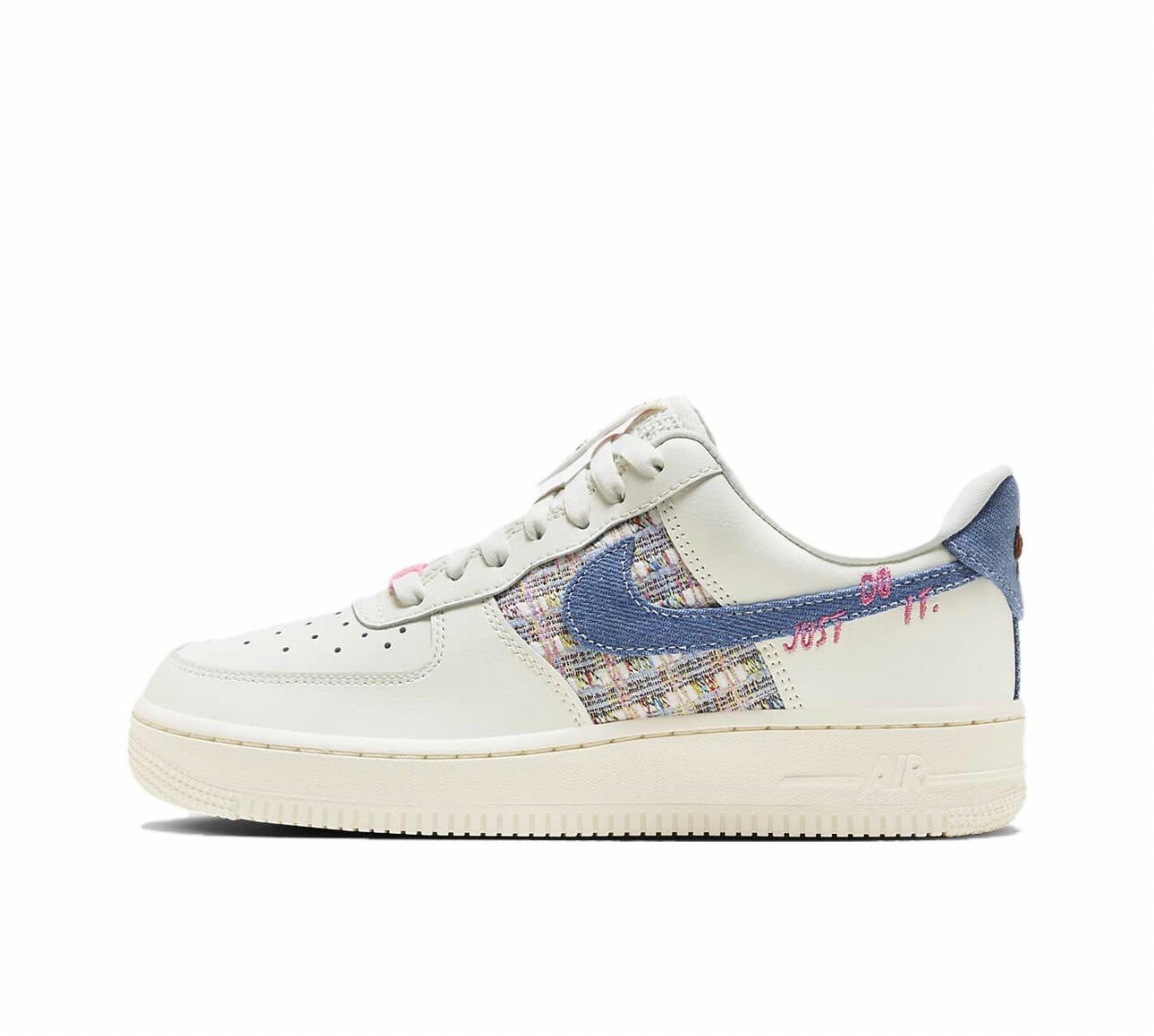 代購  Nike Air Force 1 LOW"JUST DO IT" 小香風牛仔 休閒鞋 版鞋 MAY