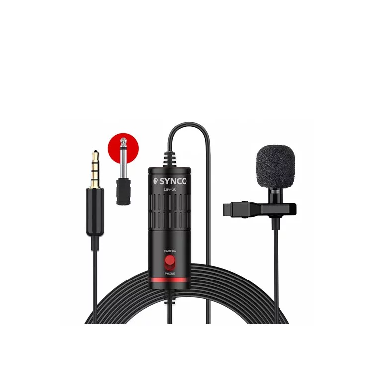 Synco Lav-S6 Omnidirectional Condenser Lavalier Microphone for Cameras/ Phones