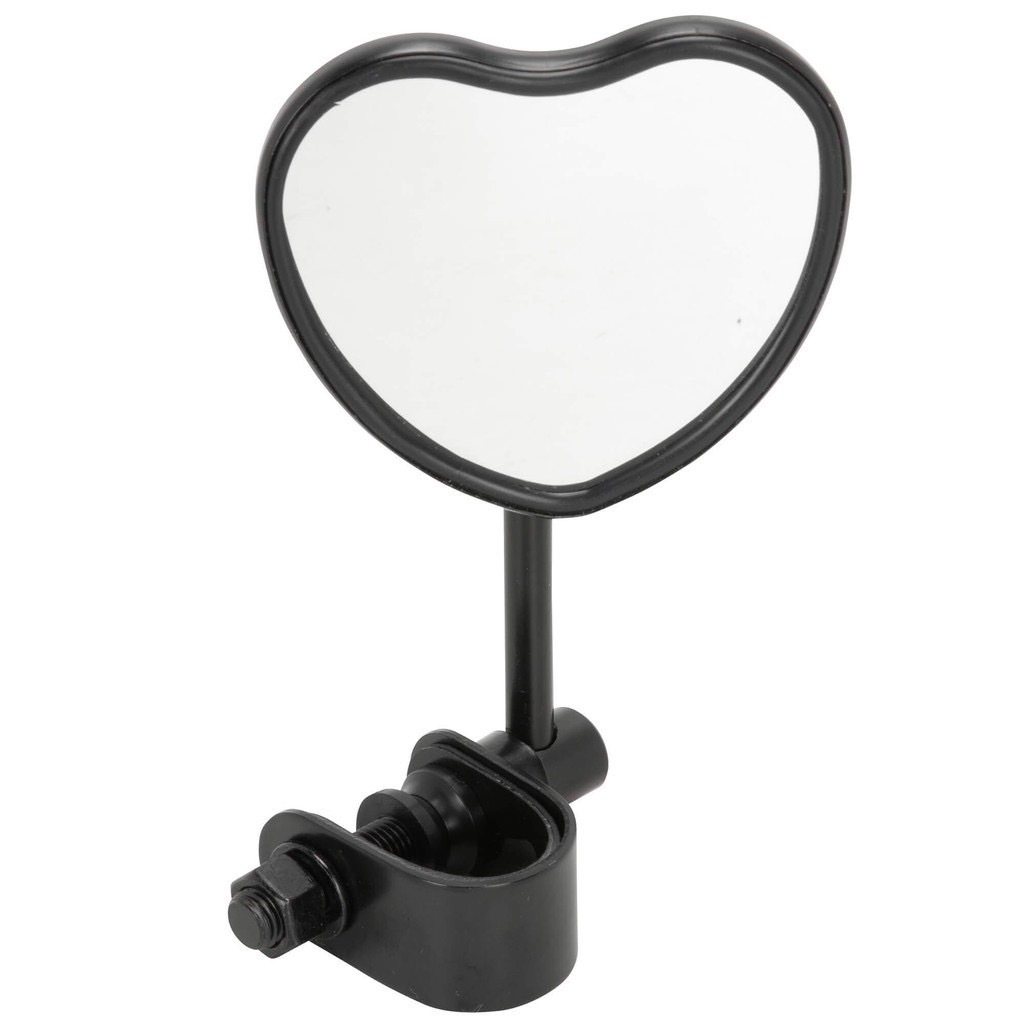 Lowbrow 短桿 夾式 後照鏡 愛心 黑