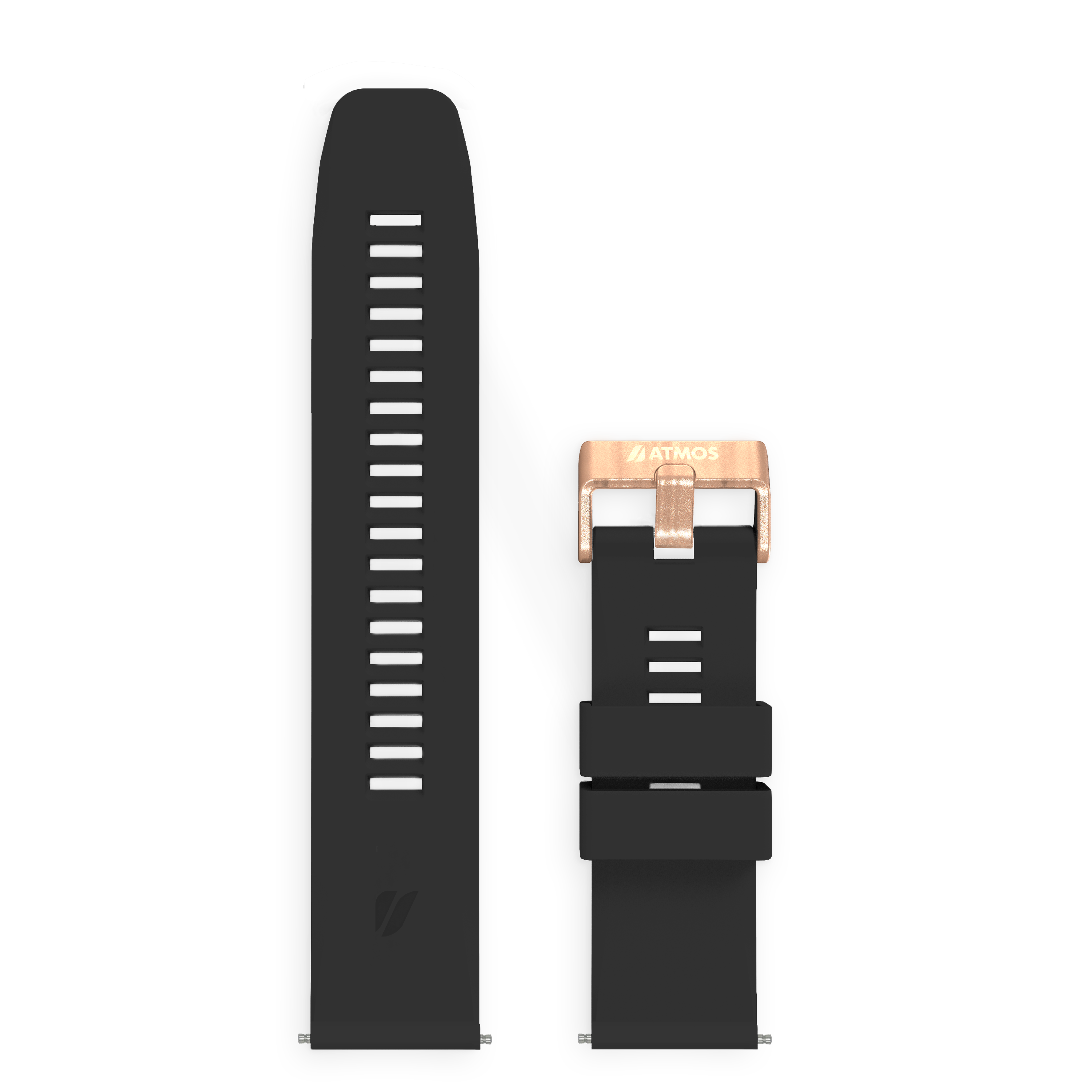 MISSION2 / MISSION3  黑金款矽膠錶帶-M