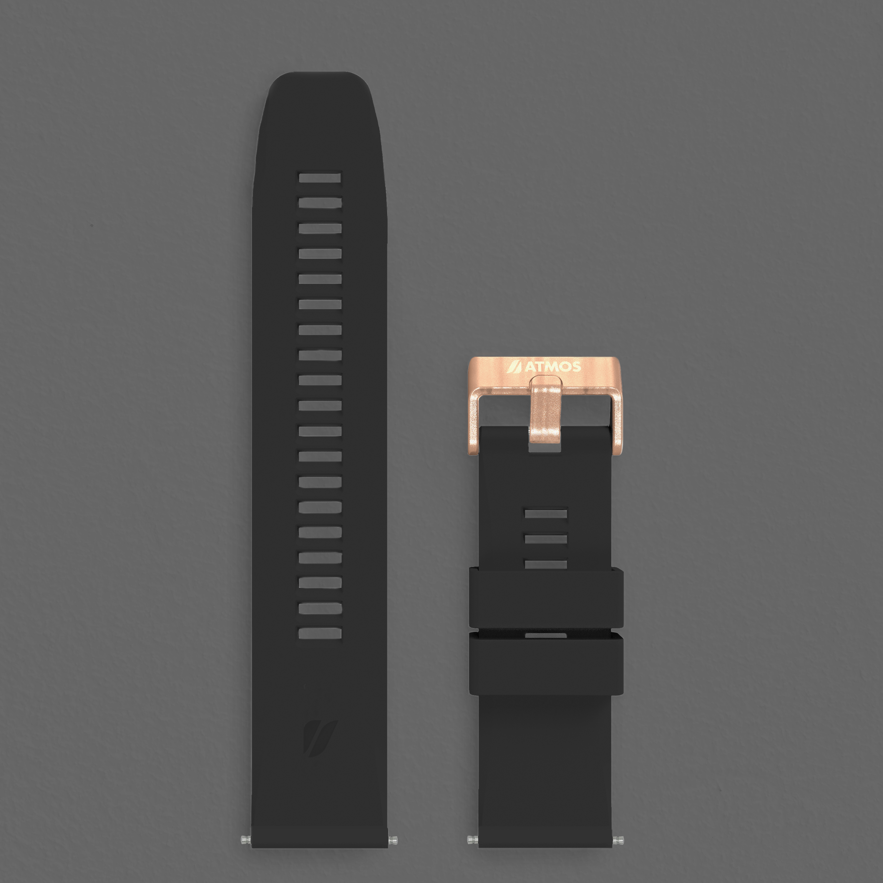 MISSION2 / MISSION3  黑金款矽膠錶帶-M