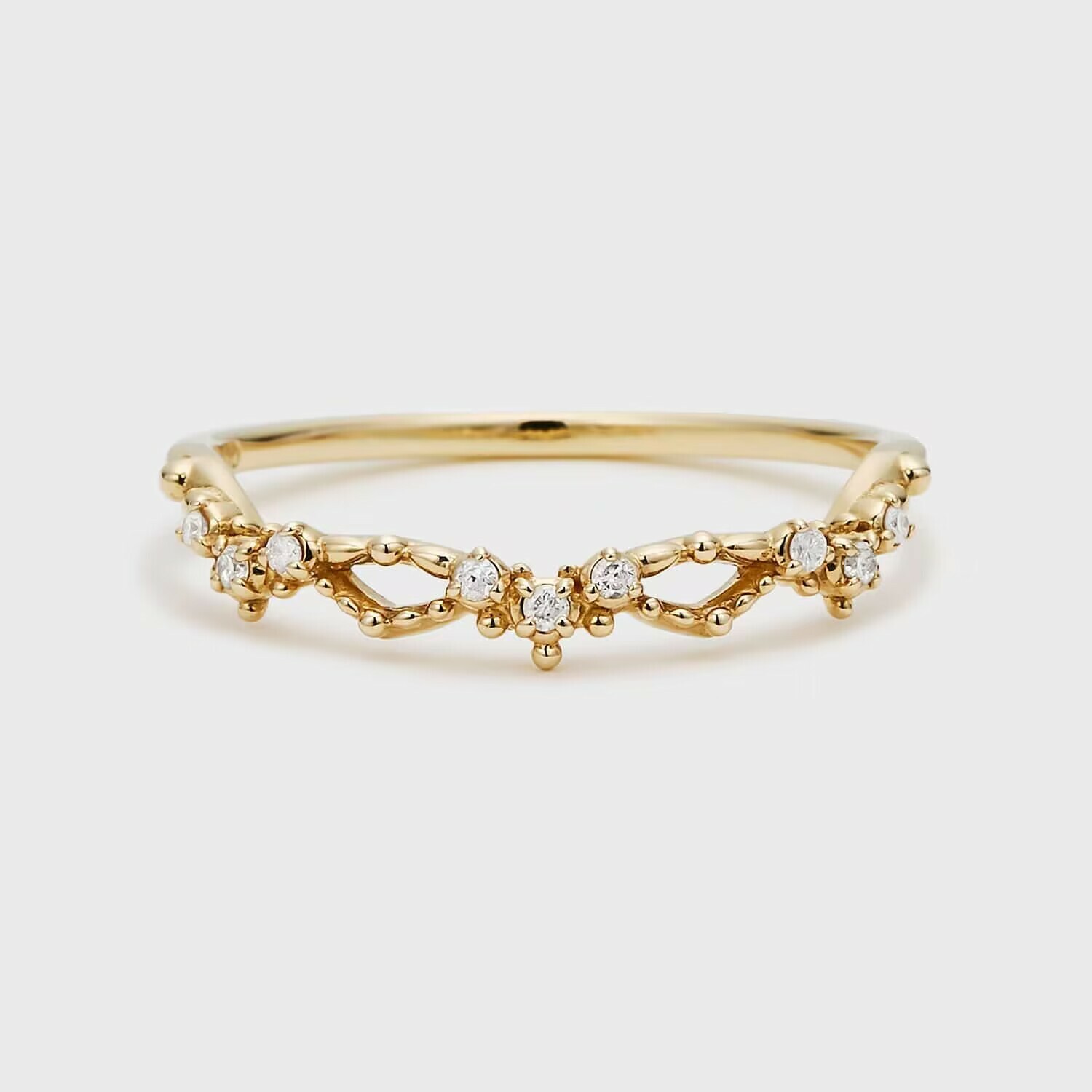 【輕奢】皇冠之詩-S925純銀+14K金白鋯石戒指