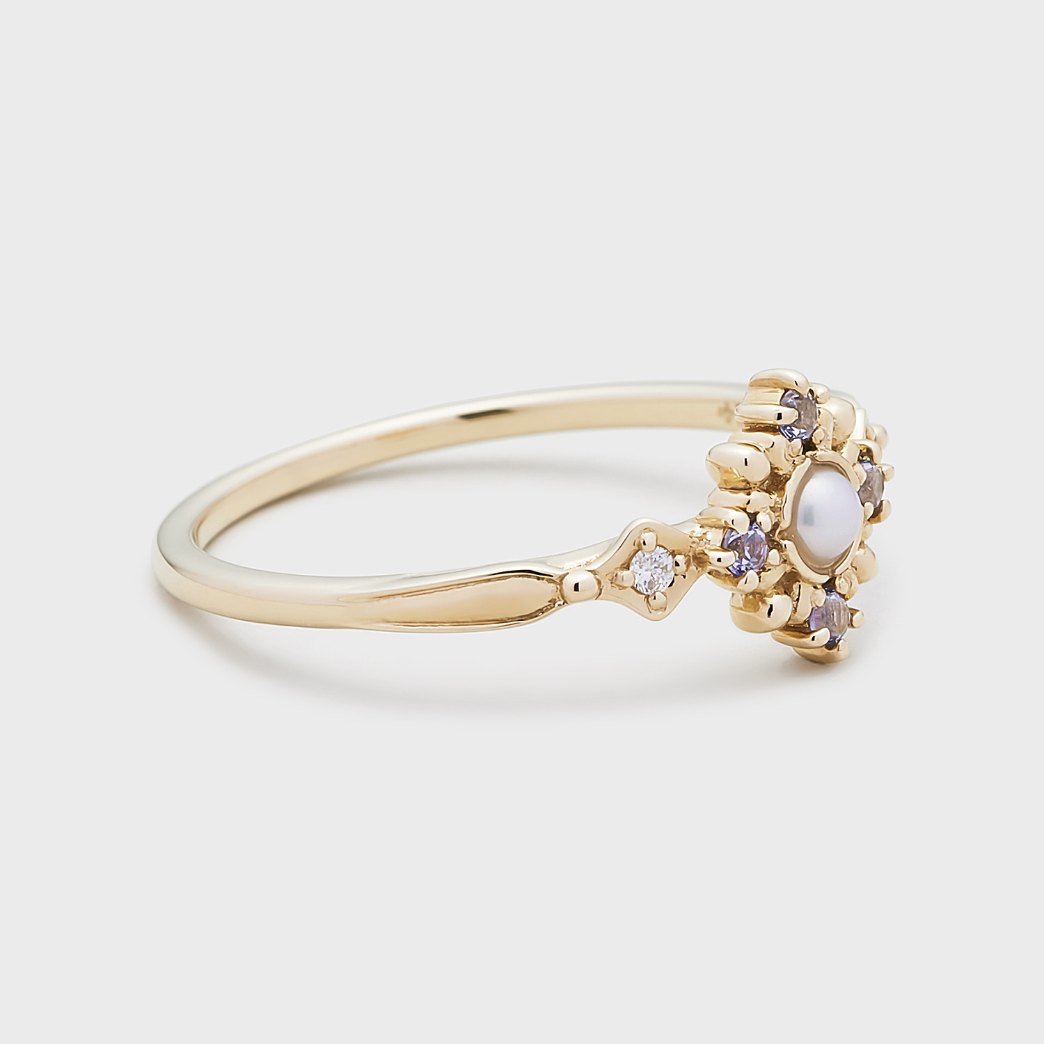 【輕奢】塔桑記憶-14K金+925純銀塔桑石/丹泉石、珍珠