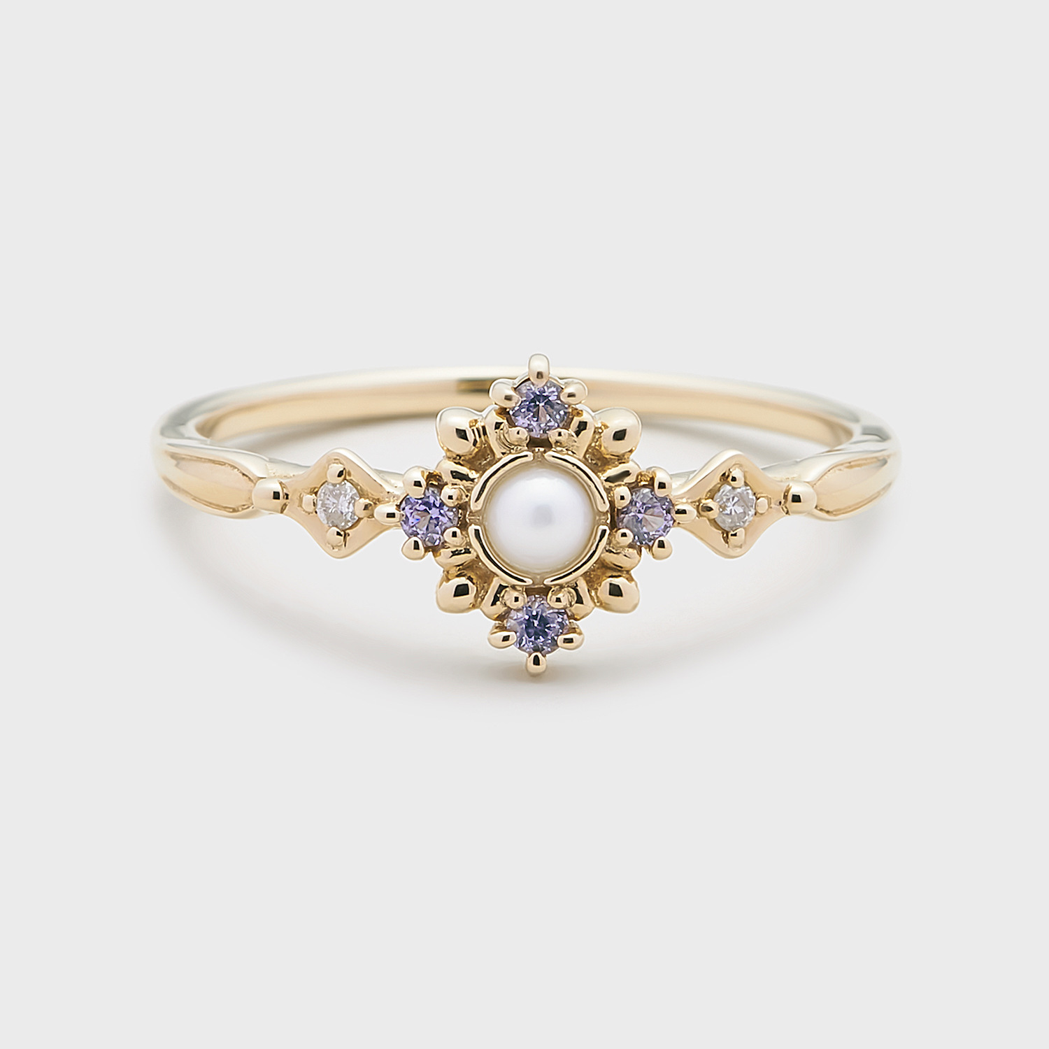 【輕奢】塔桑記憶-14K金+925純銀塔桑石/丹泉石、珍珠