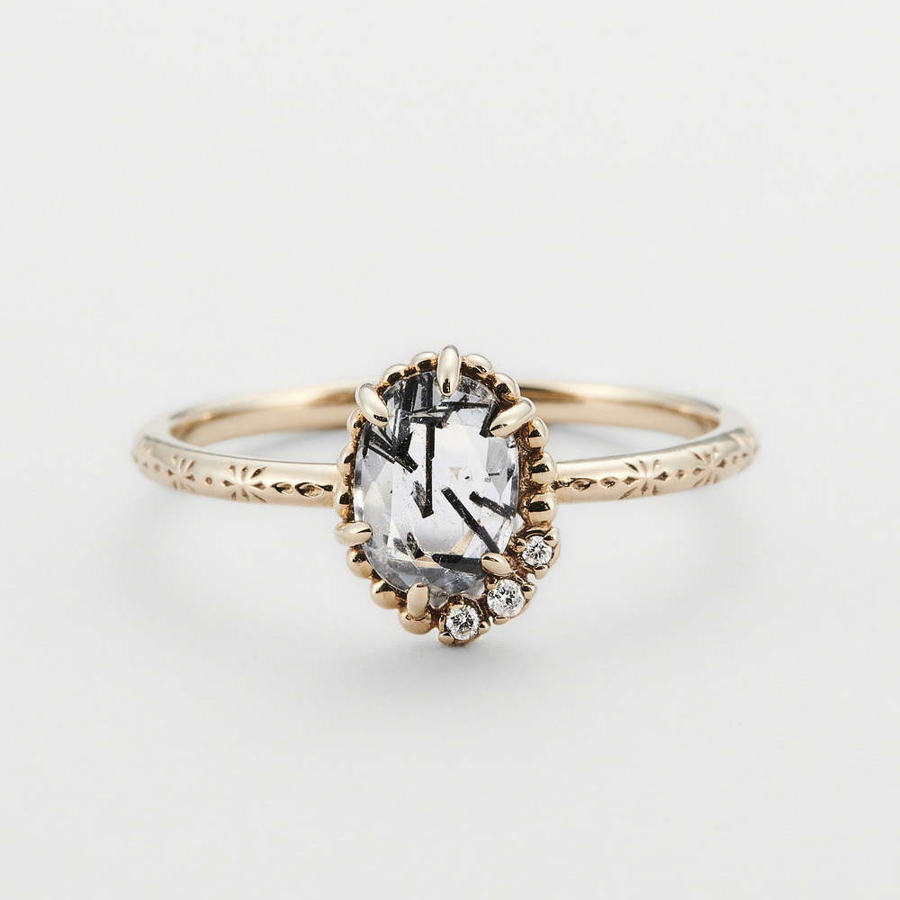 【輕奢】圖騰傳說-14K金+925純銀黑髮晶