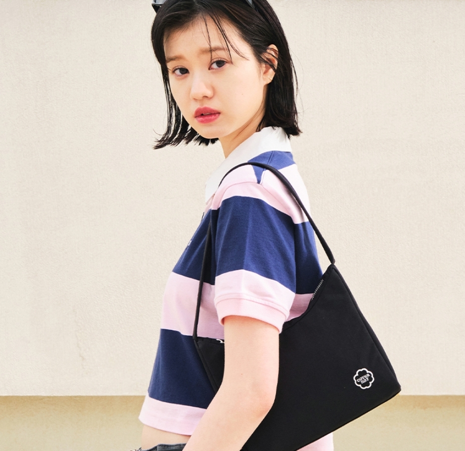 韓國代購 COVERNAT 尼龍流浪包 單肩包 拉鍊 三色 MAY-