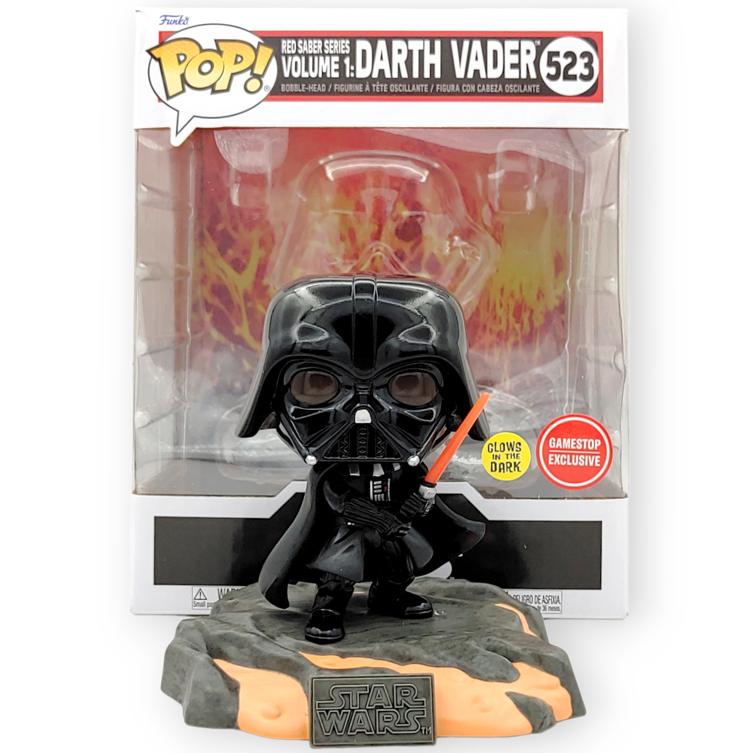 FUNKO POP<星球大戰StarWars>6吋黑武士[Red Saber Series](夜光版)-NO.523