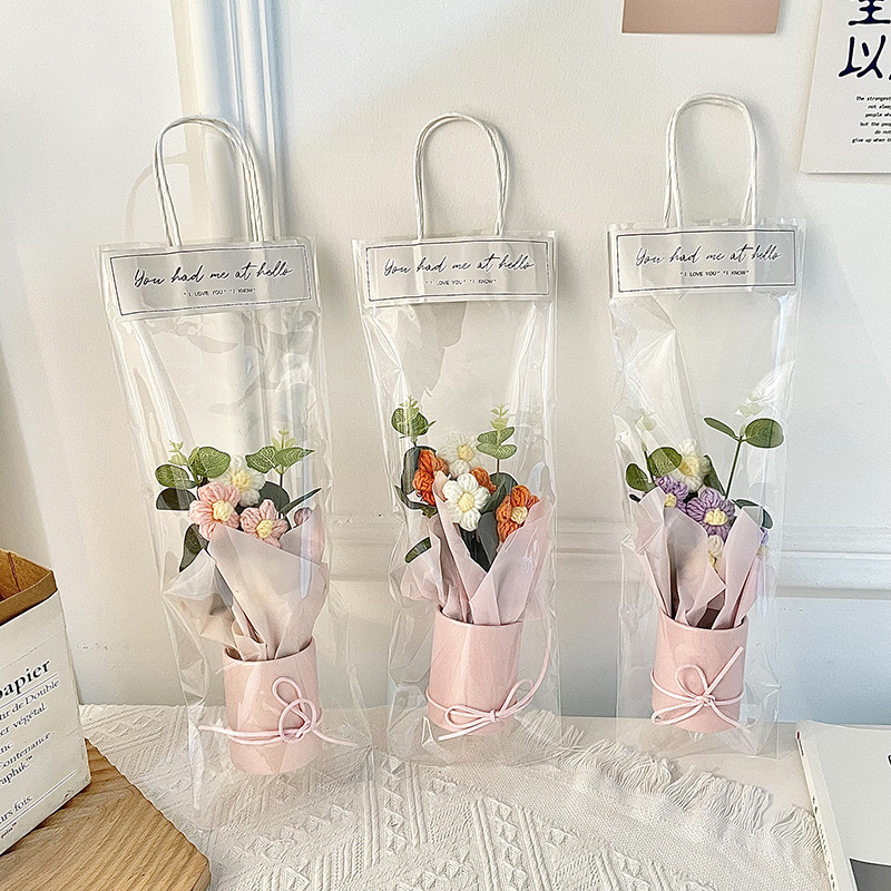 《2224》小清新編織抱抱筒花束含禮袋