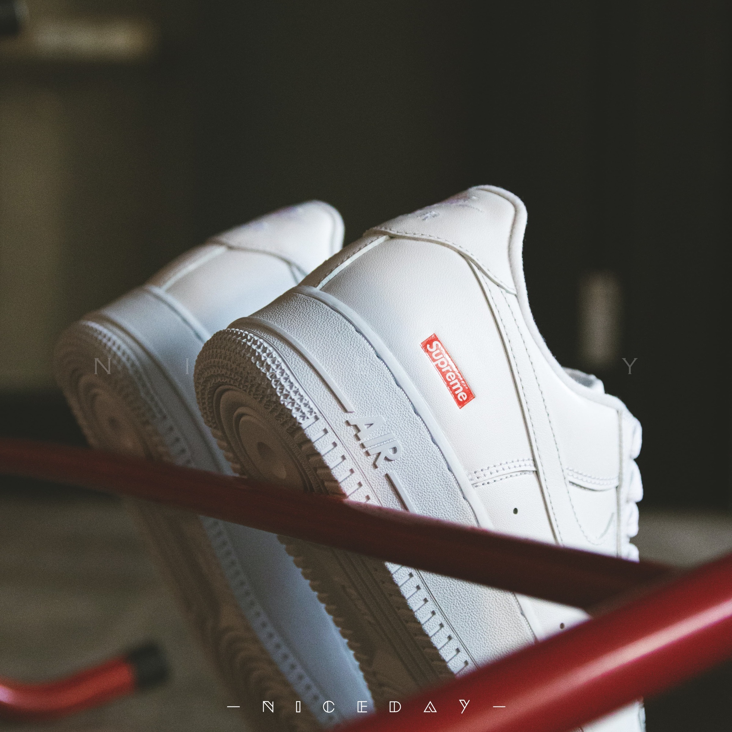 NiceDay 現貨 Supreme x Nike Air Force 1  白 聯名款 男女 CU9225-100