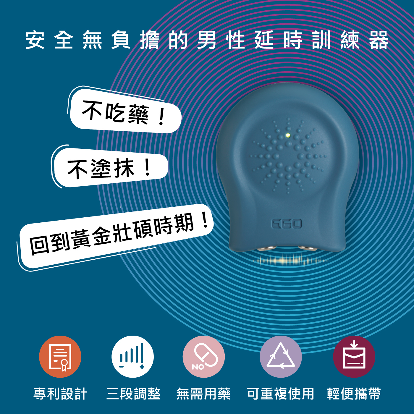 男性福音,男性持久,DPN,G9訓練器,台灣製造,原廠公司貨,高頻微電流技術,男性功能障礙,夫妻生活美滿,男性日常保健,控制射精訓練,延長性愛時間,物理式男性訓練器,原廠一年保固,