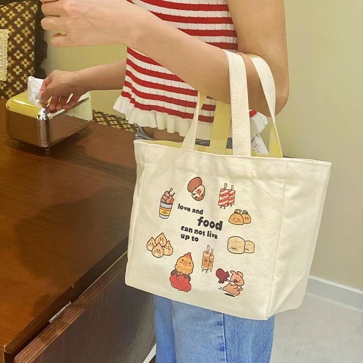 《2226》FOOD雙面造型帆布手提袋