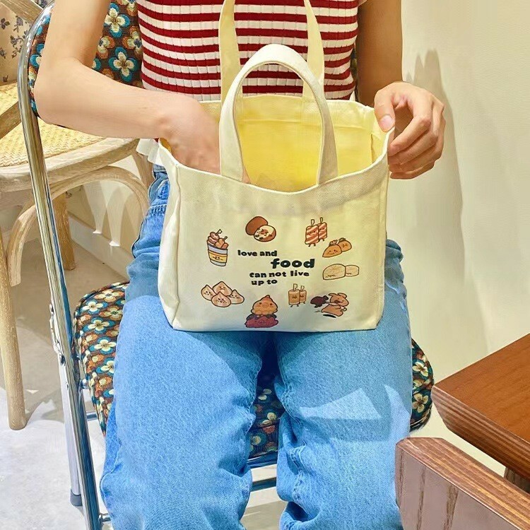 《2226》FOOD雙面造型帆布手提袋