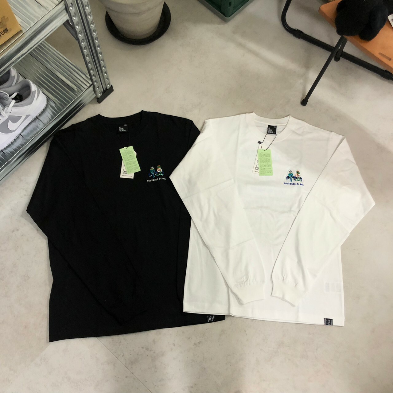 Duck Dude 達酷鴨 Embed L/S Tee 刺繡鴨子鱷魚薄長Tee I-1370003