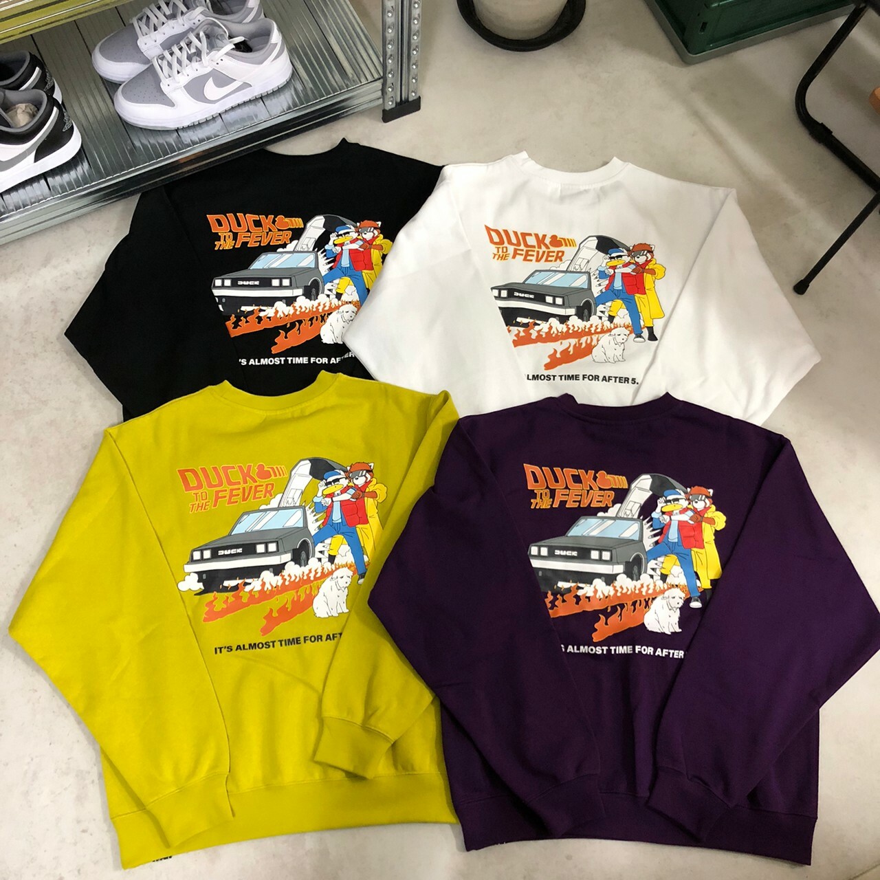 Duck Dude 達酷鴨 Duck To The Fever C/N Sweat 鴨子汽車大學Tee I-2770004