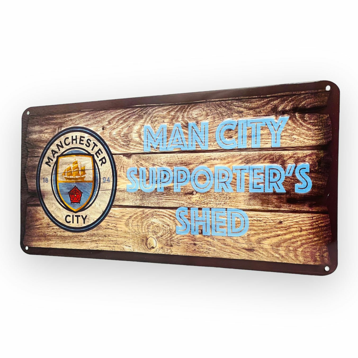 曼城木紋金屬路牌