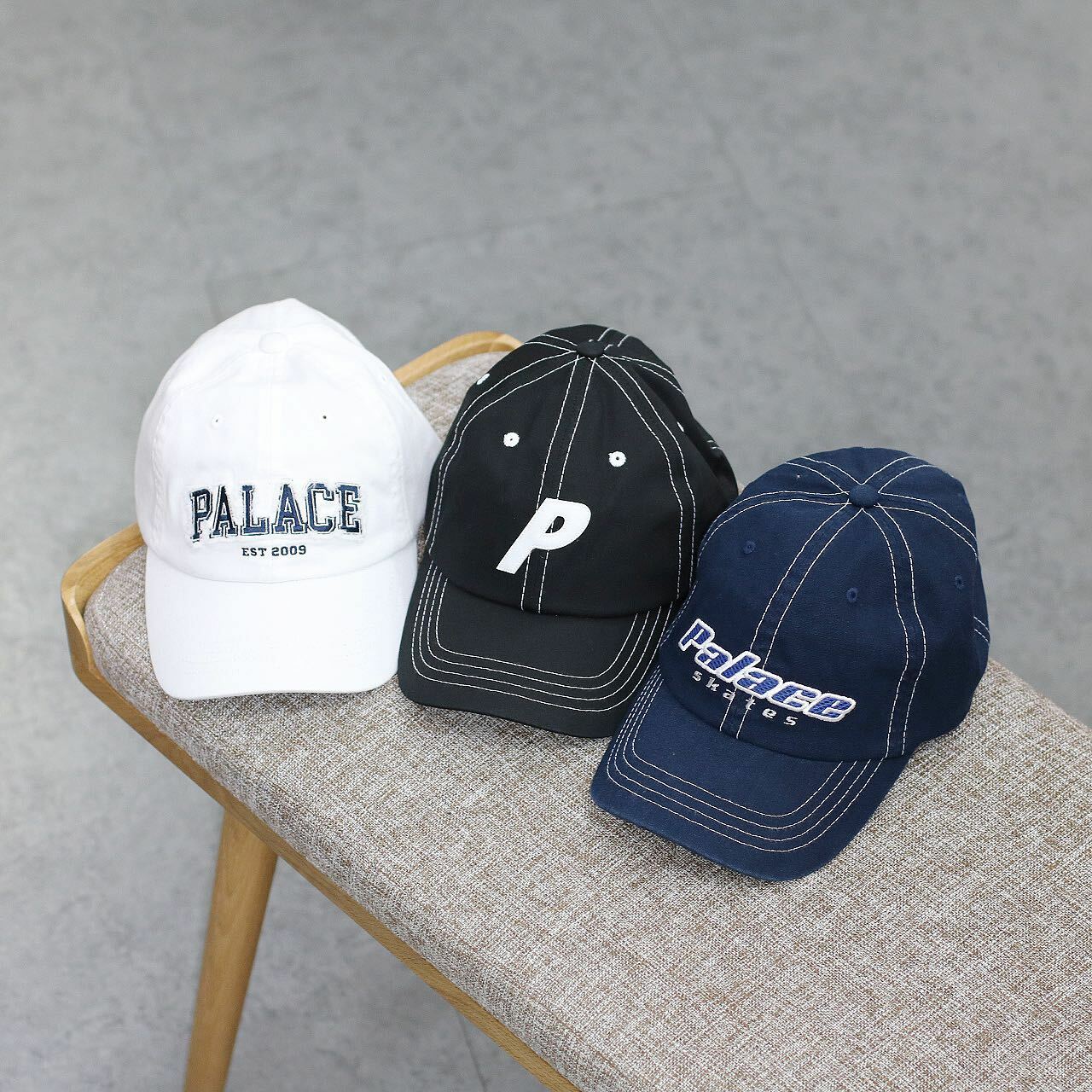 Palace 6-Panel Logo Cap 黑色P logo