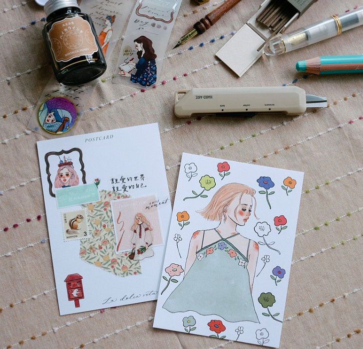 風花女孩 明信片｜甜蜜生活