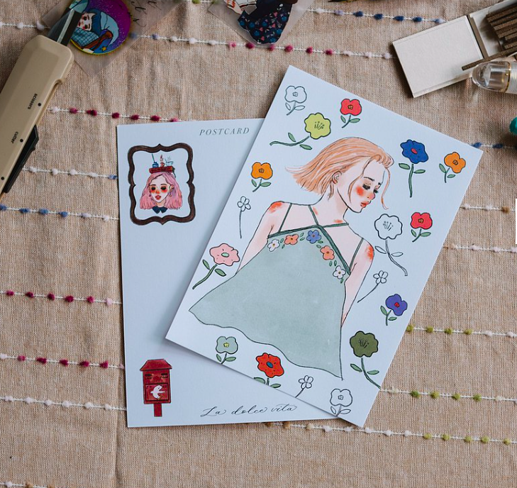 風花女孩 明信片｜甜蜜生活