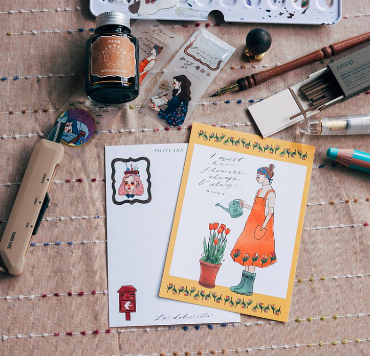 園丁女孩 明信片｜甜蜜生活