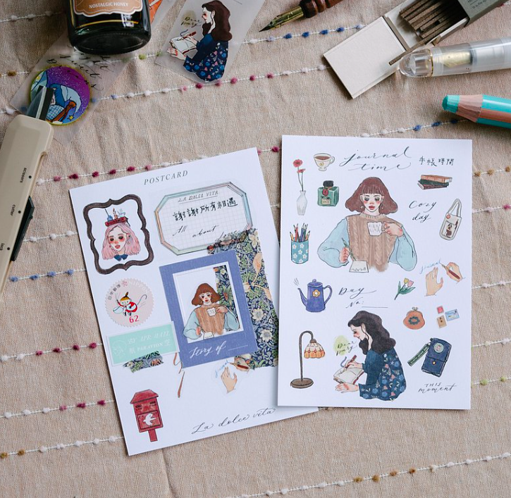 寫手帳的生活 明信片｜甜蜜生活