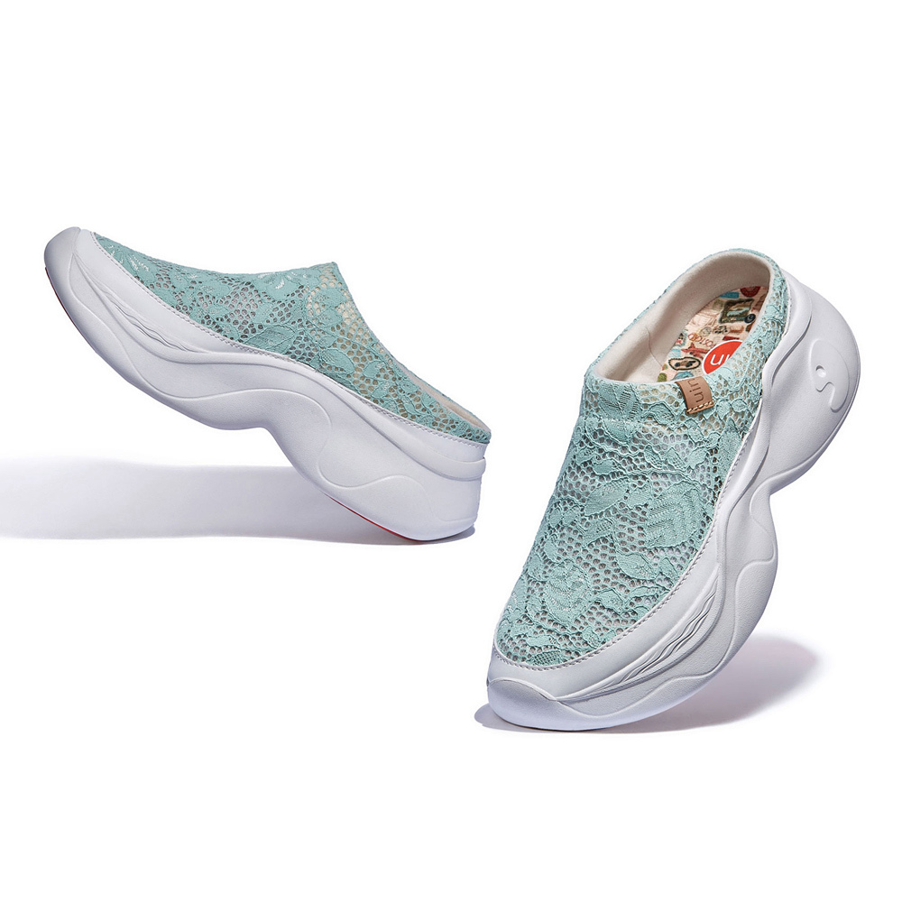 【 Uin 】西班牙原創設計 | 仙境綠 帕爾瑪6 半拖 女鞋 彩繪鞋 休閒鞋 懶人鞋