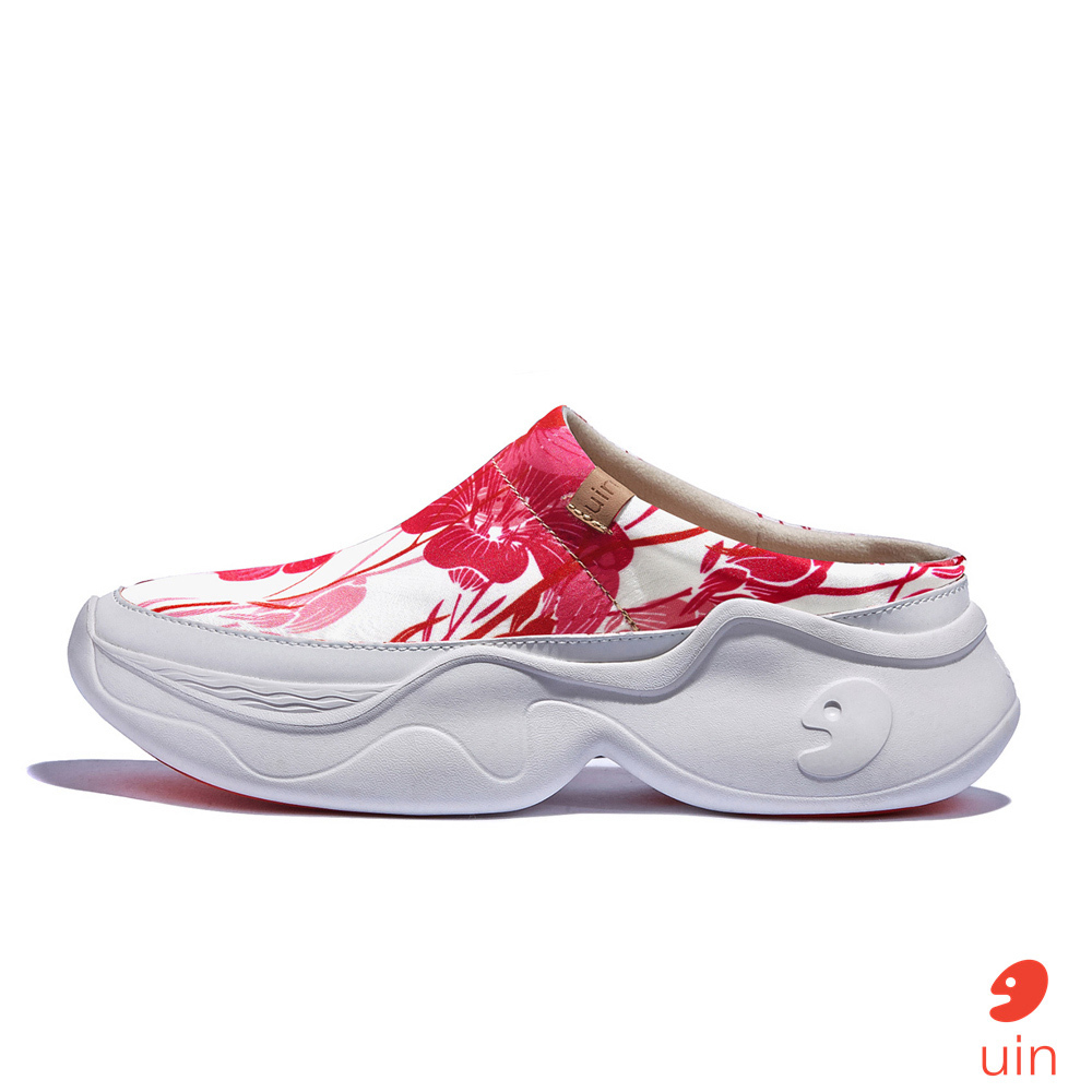 【 Uin 】西班牙原創設計 | 亞麻花開 帕爾瑪6 半拖 女鞋 彩繪鞋 休閒鞋 懶人鞋