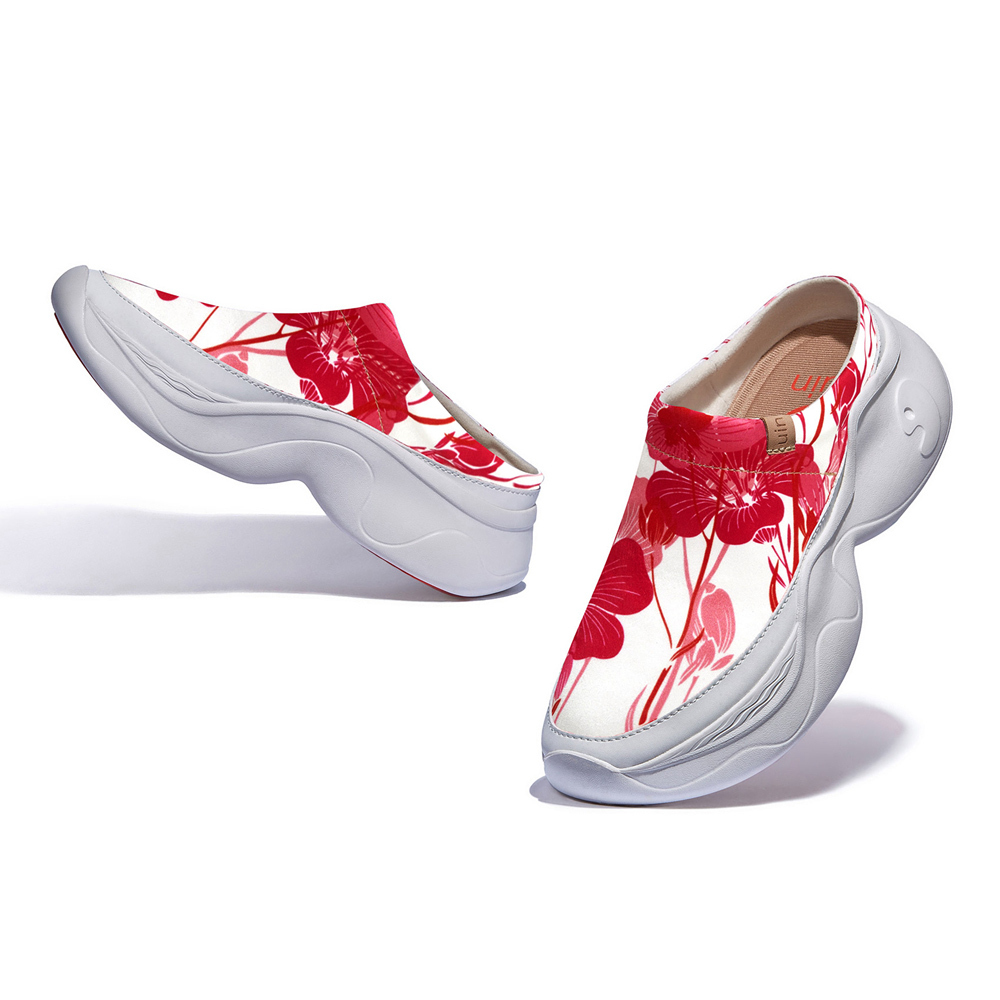 【 Uin 】西班牙原創設計 | 亞麻花開 帕爾瑪6 半拖 女鞋 彩繪鞋 休閒鞋 懶人鞋