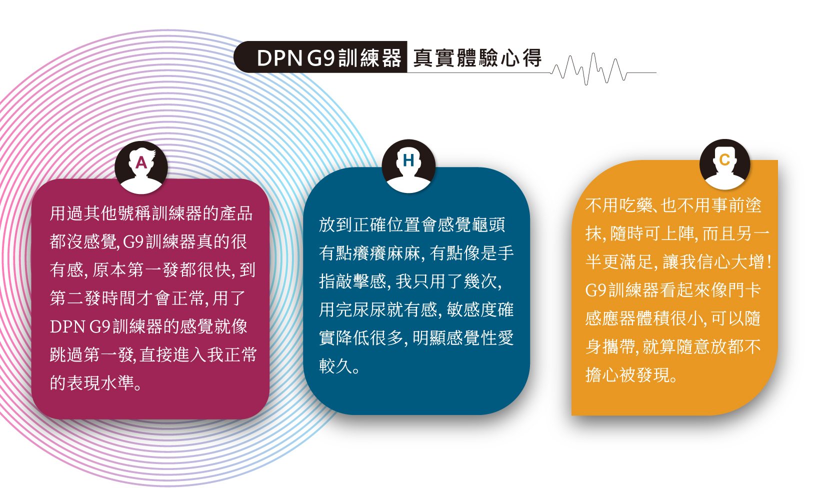 男性福音,男性持久,DPN,G9訓練器,台灣製造,原廠公司貨,高頻微電流技術,男性功能障礙,夫妻生活美滿,男性日常保健,控制射精訓練,延長性愛時間,物理式男性訓練器,原廠一年保固,