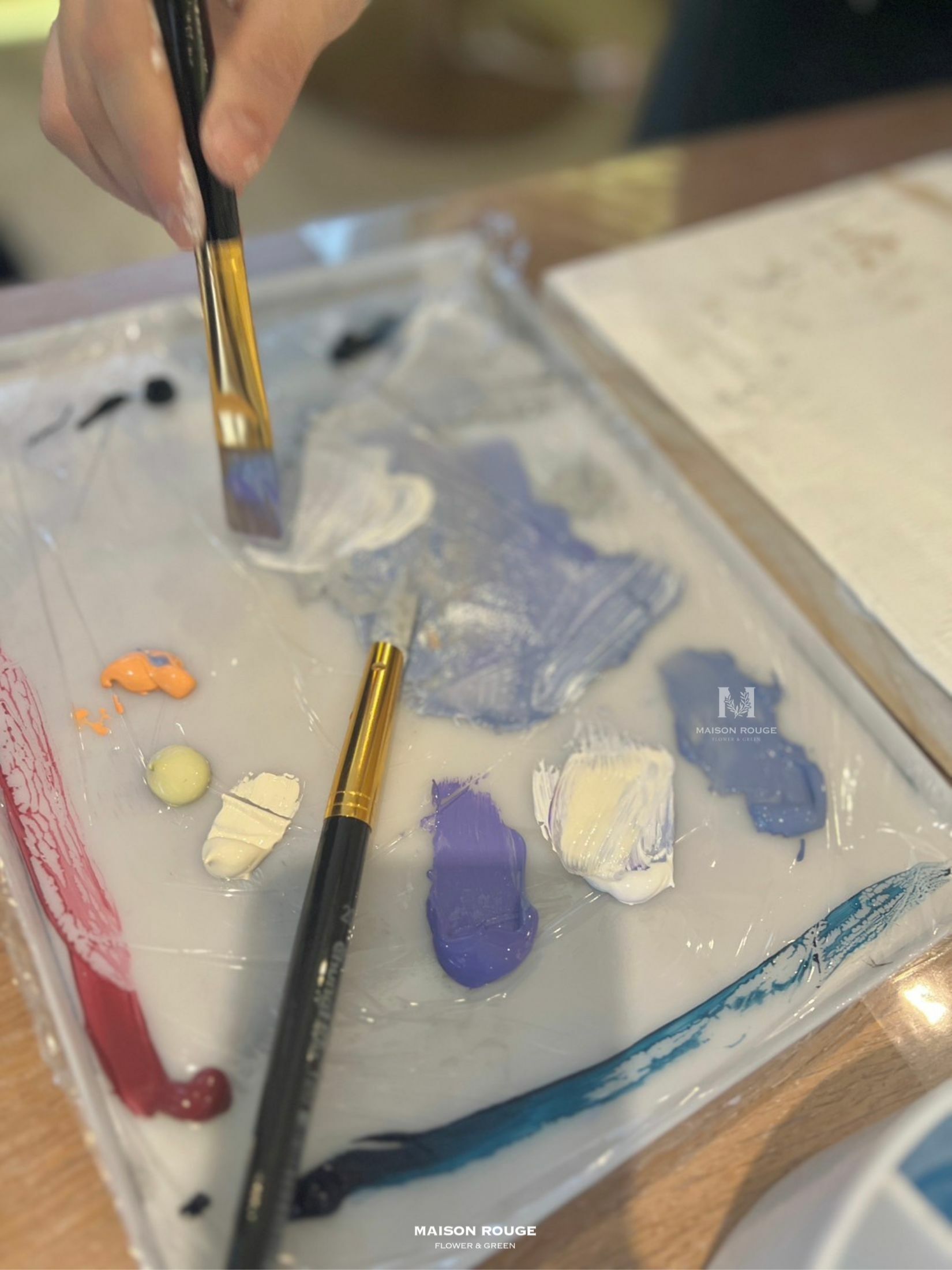 藝術課程・畫板與乾燥花之應用2