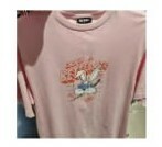 [S] NERDY COIN RABBIT 1/2 SLEEVE T-SHIRT,PINK, SN229 (SN229)