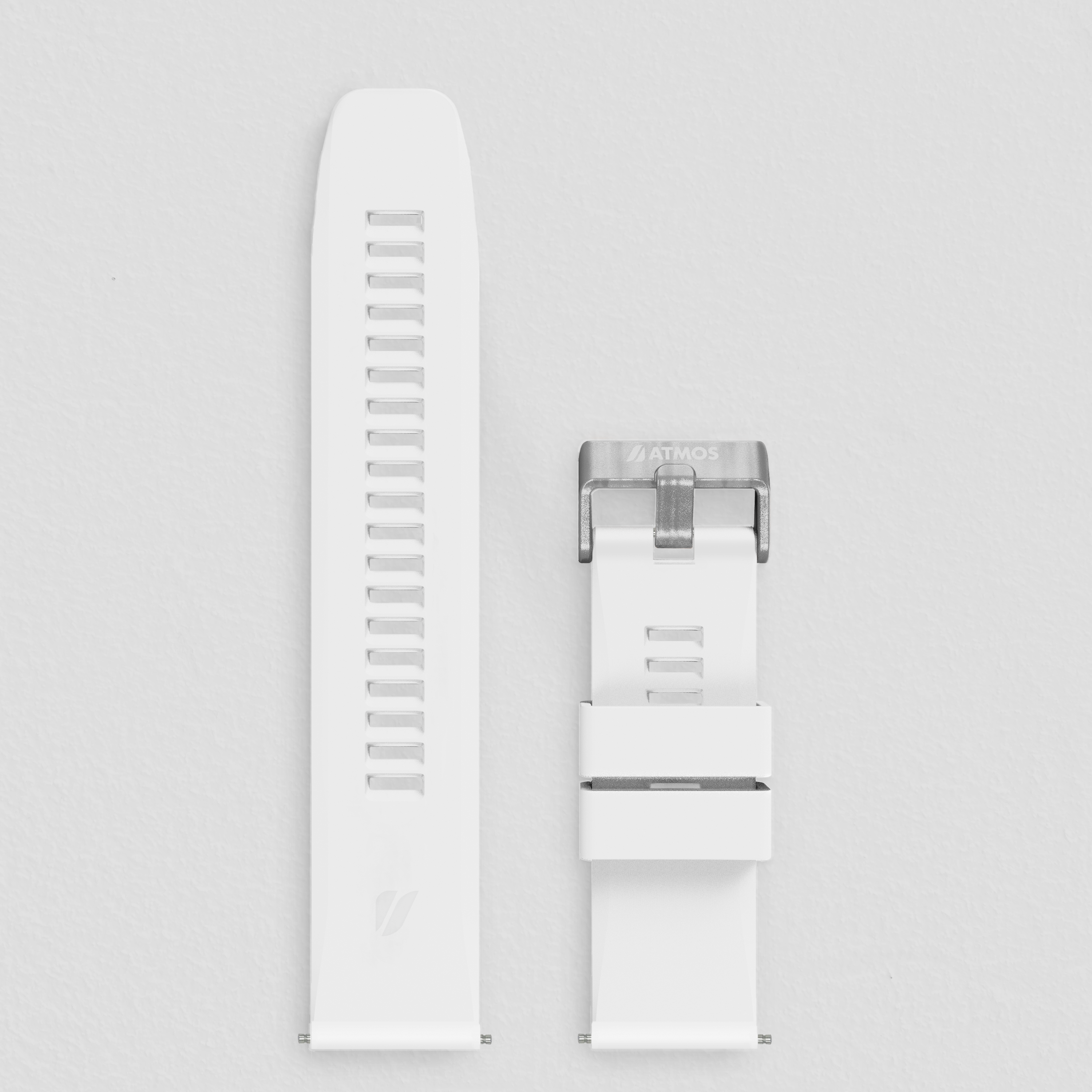 MISSION2 / MISSION3 白銀款矽膠錶帶-M