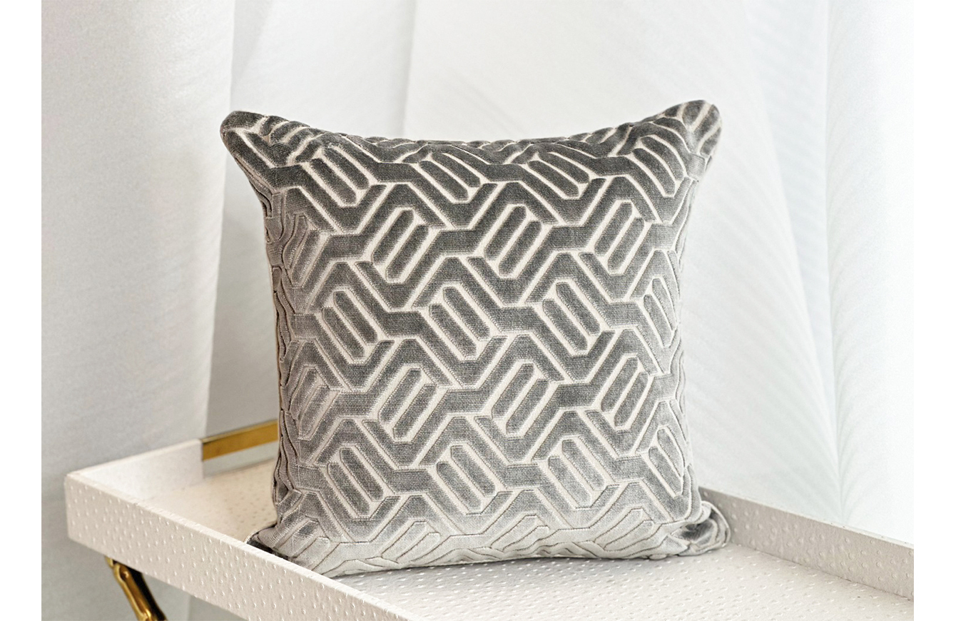 時尚龐畢度抱枕 灰／綠