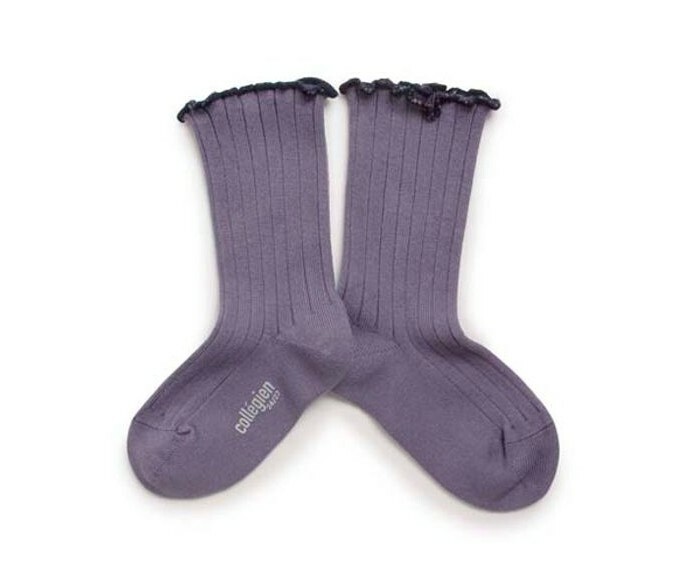 Collégien-Delphine Sock滾邊羅紋襪(Fleur de Lavande)