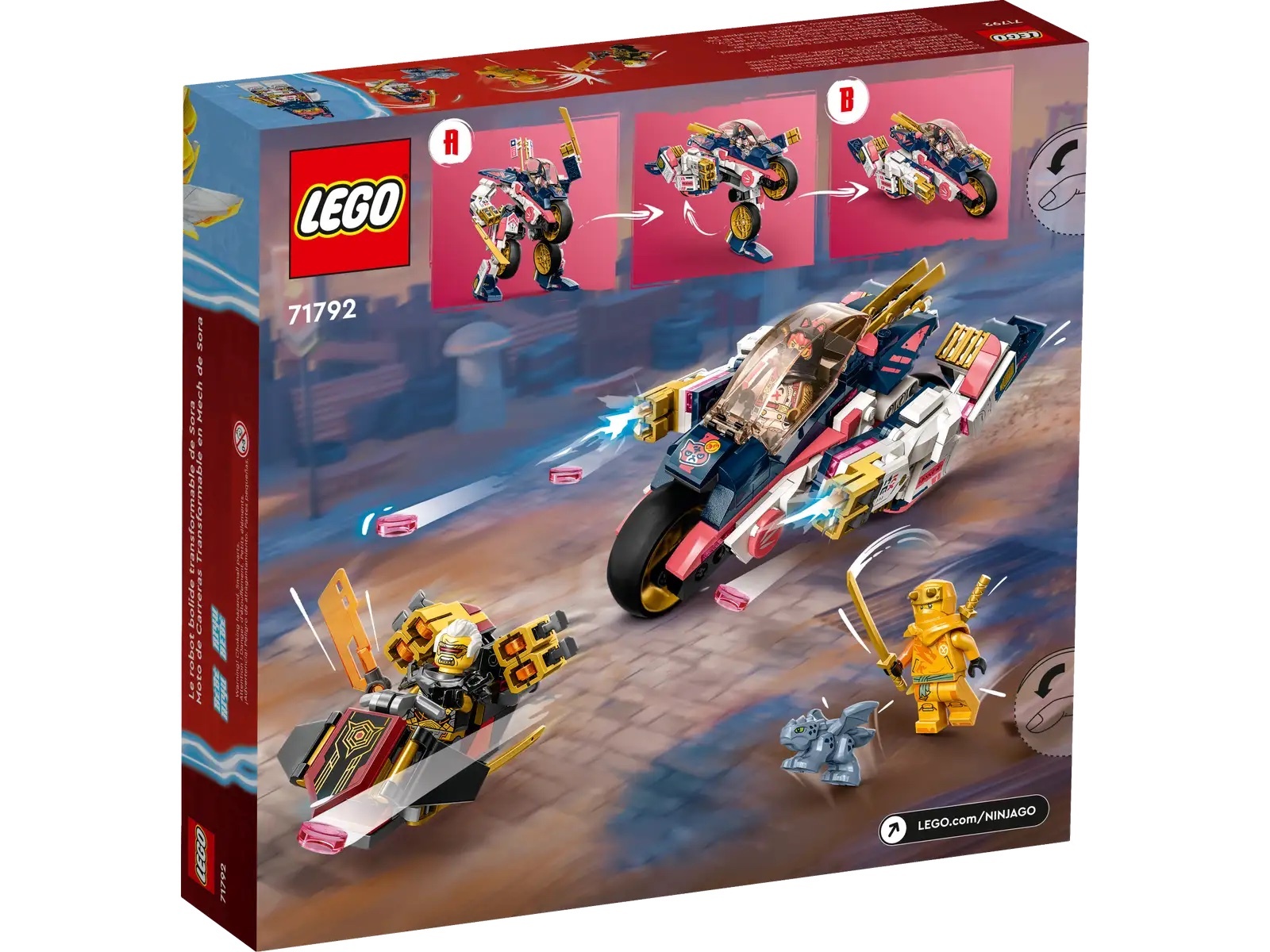 [飛米樂高積木專賣店] LEGO 71792 Ninjago-索拉的變形機械人摩托飛車