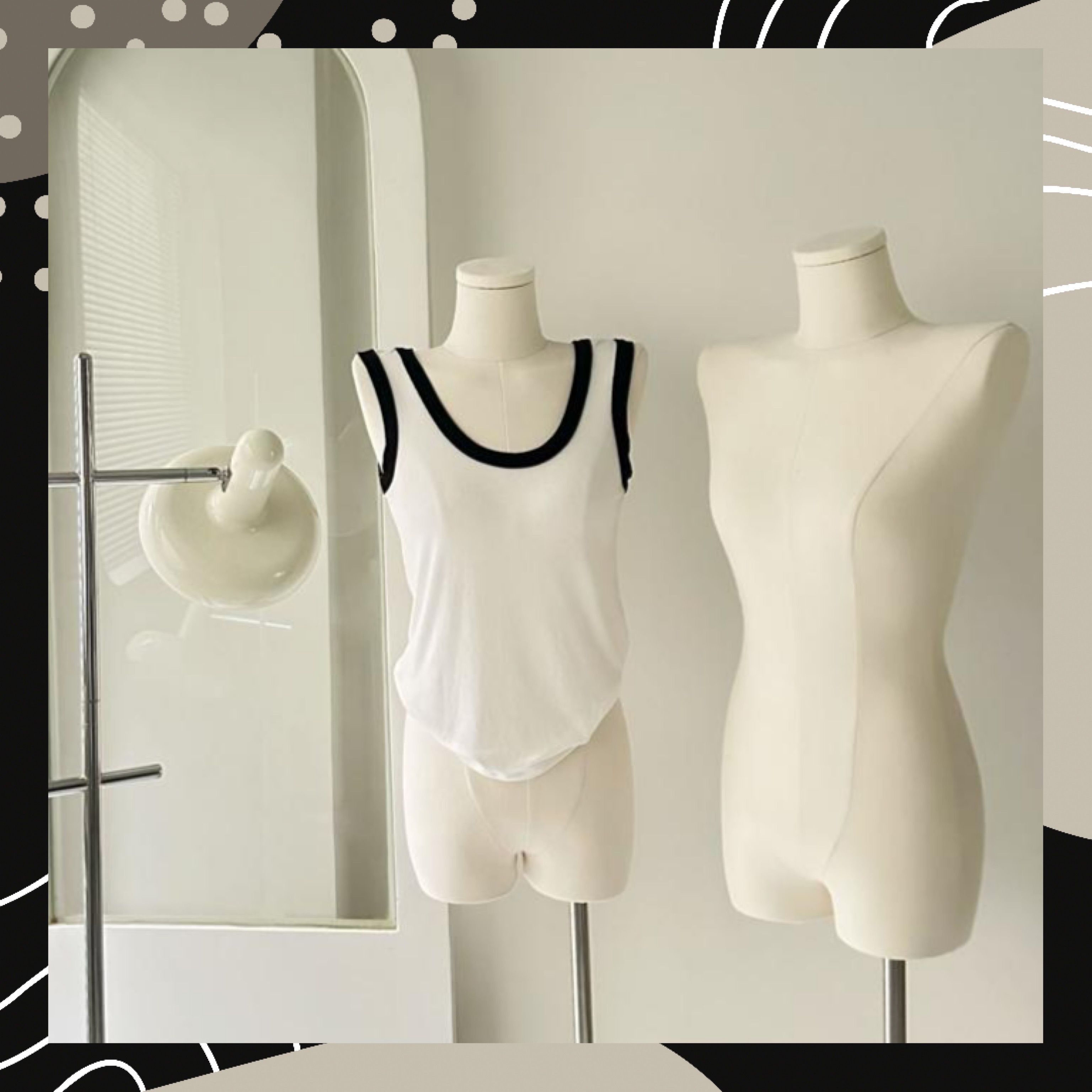 【BONNIE】坑紋拼色邊背心