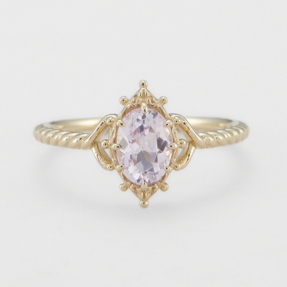 【輕奢】天使的皇冠-14K金+925純銀紫水晶戒指