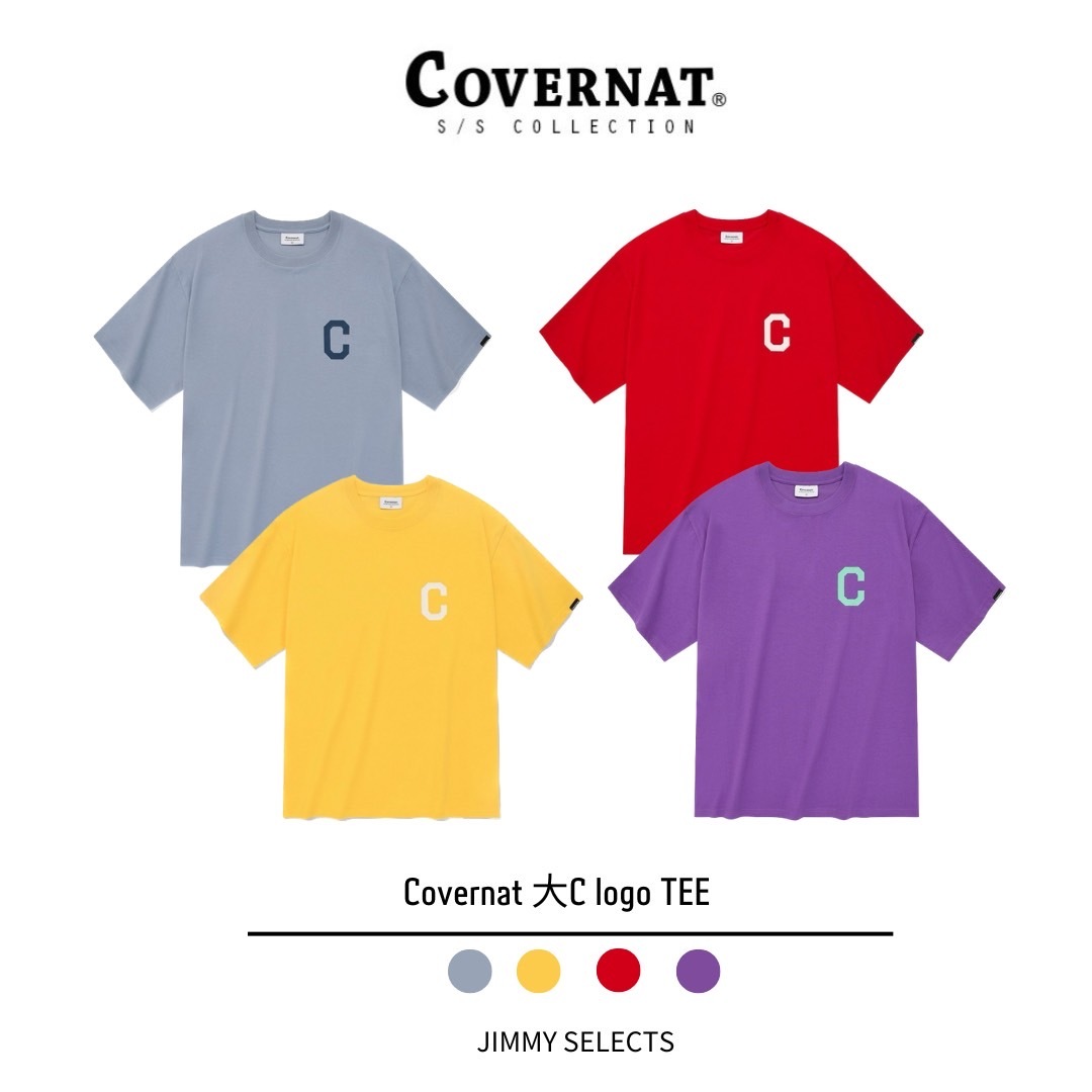 韓國代購 COVERNAT 大C LOGO 短袖 上衣 TEE 亮色多色 MAY-