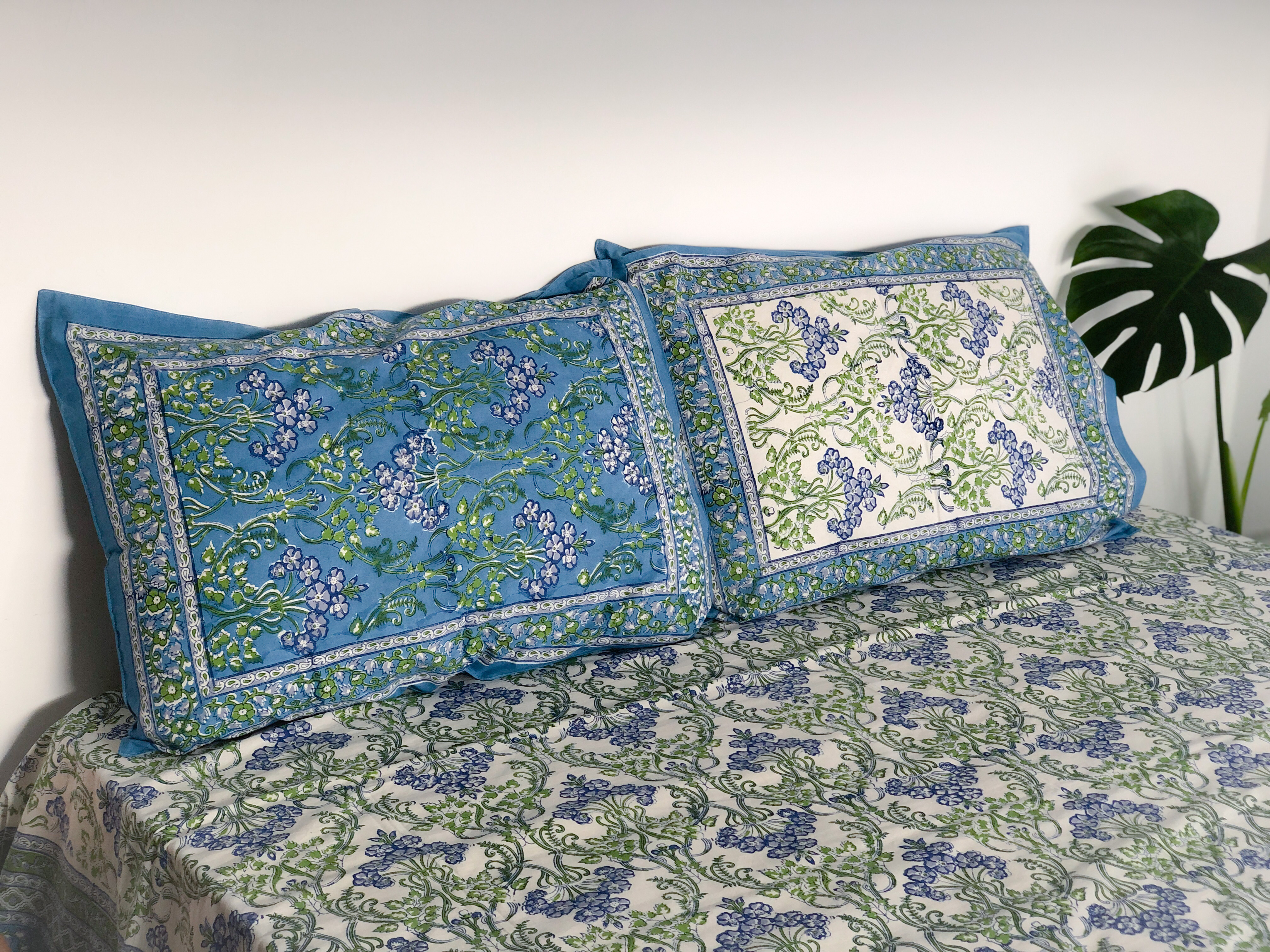 梅蘭加爾花園  純棉蓋印枕套