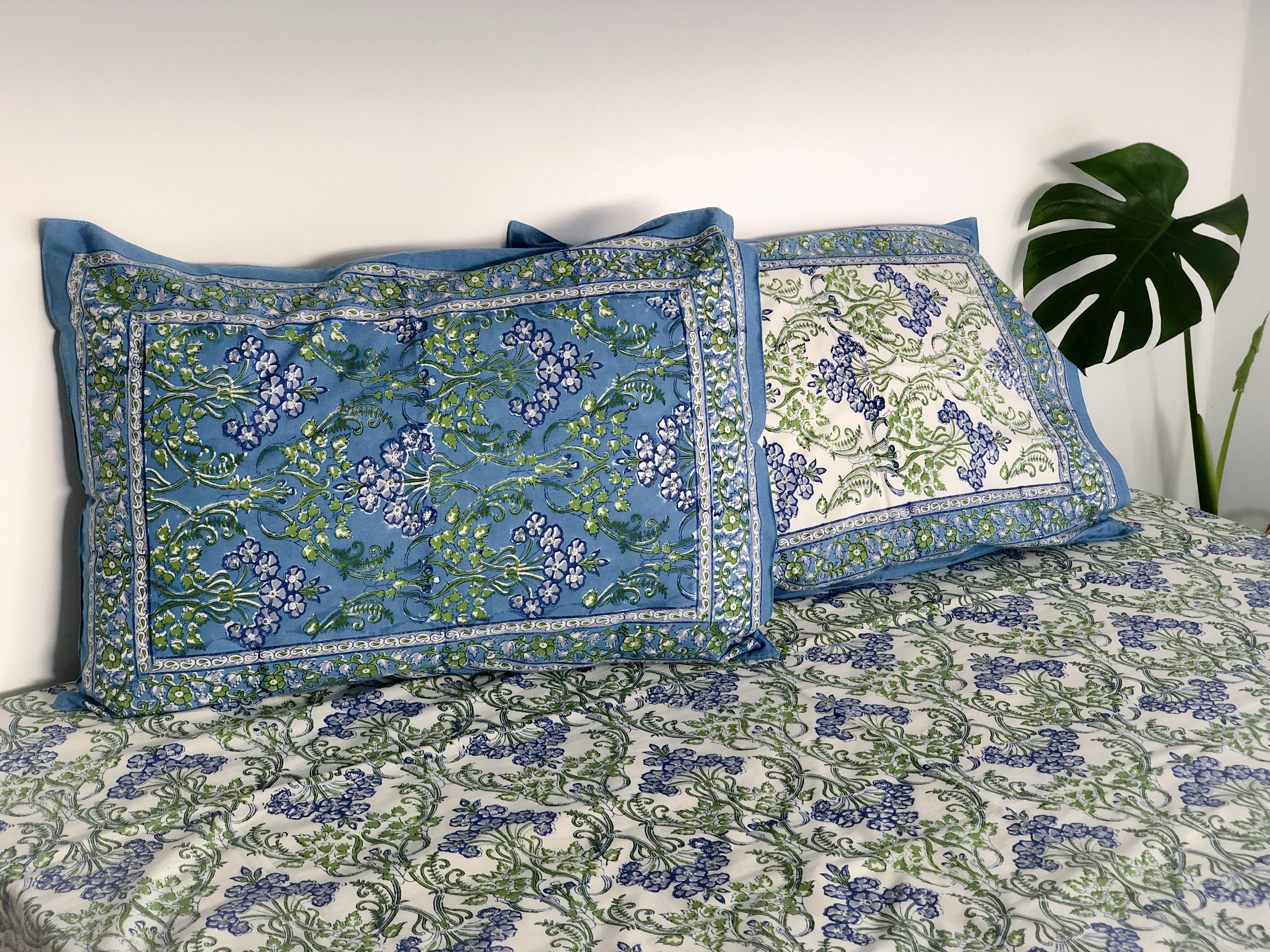 梅蘭加爾花園  純棉蓋印枕套